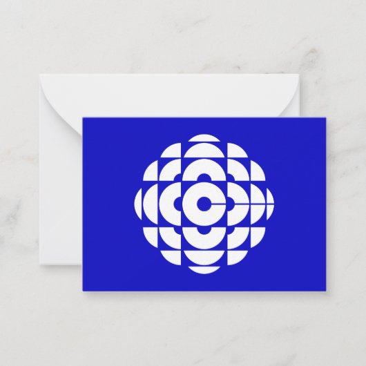 Carte De Correspondance Affiche du logo bleu CBC 1986 (Devant)