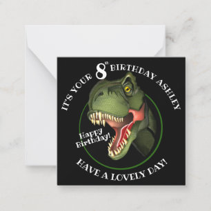Carte De Correspondance Âge de mignon Dinosaur Enfant Anniversaire