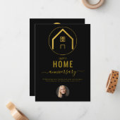 Carte De Correspondance Agent immobilier Bonne maison Anniversaire (Devant/Arrière en situation)