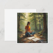 Carte De Correspondance AI Pensée de vous Note Card (Devant / Derrière)