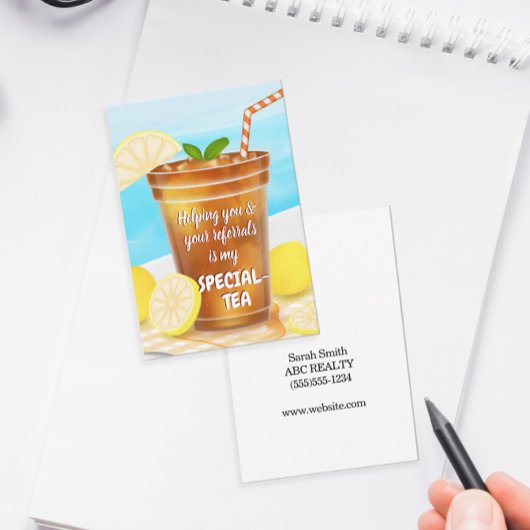 Carte De Correspondance Aider est mon Thé spécial par