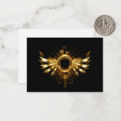 Carte De Correspondance Ailes de Steampunk (Devant/Arrière en situation)