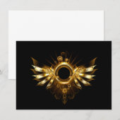 Carte De Correspondance Ailes de Steampunk (Devant / Derrière)