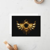 Carte De Correspondance Ailes de Steampunk (Devant/Arrière en situation)