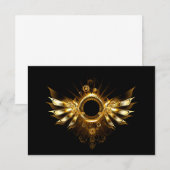 Carte De Correspondance Ailes de Steampunk (Devant / Derrière)