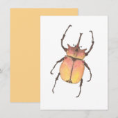 Carte De Correspondance Aimer Boeuf Elephant Beetle Aquarelle Valentine (Devant / Derrière)