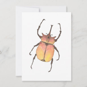 Carte De Correspondance Aimer Boeuf Elephant Beetle Aquarelle Valentine
