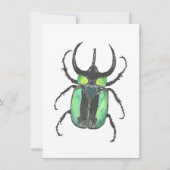 Carte De Correspondance Aimer Bug Atlas Beetle Aquarelle Valentine (Devant)