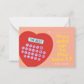 Carte De Correspondance Ajouter Au Meilleure Classe Saint-Valentin (Devant)