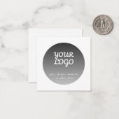 Carte De Correspondance Ajouter un logo | Bordure blanche gris foncé (Devant/Arrière en situation)