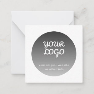 Carte De Correspondance Ajouter un logo Bordure blanche gris foncé