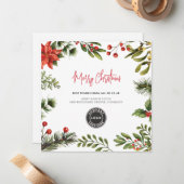 Carte De Correspondance Ajouter un logo d'entreprise Joyeux Noël (Devant/Arrière en situation)
