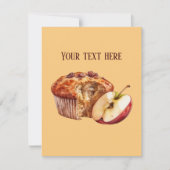 Carte De Correspondance Ajouter un message de muffin de pomme mou (Devant)