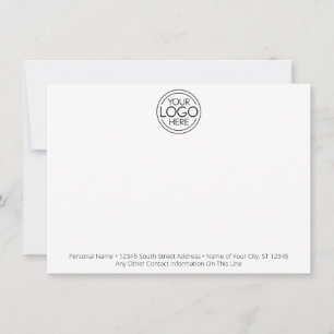 Carte De Correspondance Ajoutez votre logo Business Modern Minimal