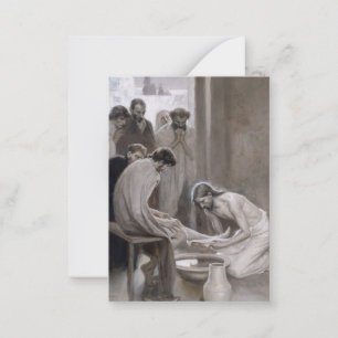 Carte De Correspondance Albert Edelfeel - Jésus Laver les pieds des discip