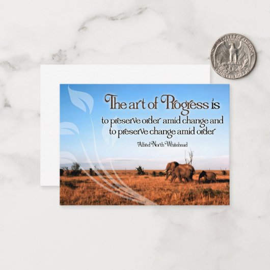 Carte De Correspondance Alfred North Whitehead Citation Inspirationnelle (Devant/Arrière en situation)