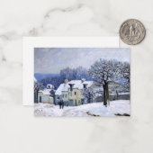 Carte De Correspondance Alfred Sisley - Place Chenil à Marly, Effet Neige (Devant/Arrière en situation)