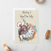 Carte De Correspondance Alice - Lapin Blanc 1865 (Devant/Arrière en situation)