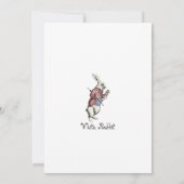 Carte De Correspondance Alice - Lapin Blanc 1865 (Dos)