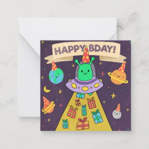 Carte De Correspondance Alien Joyeux anniversaire