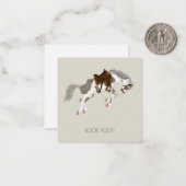Carte De Correspondance Allez-Y ! Mini personnalisé Cheval Pinto (Devant/Arrière en situation)