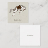 Carte De Correspondance Allez-Y ! Mini personnalisé Cheval Pinto (Devant / Derrière)