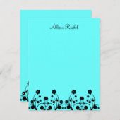 Carte De Correspondance Allison Rachel Fleurs & Perles Grand Merci (Devant / Derrière)