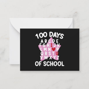 Carte De Correspondance Alphabet de 100 jours d'école Enseignant 100ème jo