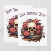 Carte De Correspondance Amant romantique foncé (Devant / Derrière)