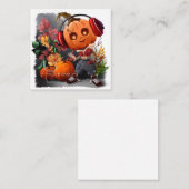 Carte De Correspondance Amateur de musique citrouille Halloween (Devant / Derrière)