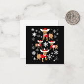 Carte De Correspondance Amateur de Noël Chihuahua (Devant/Arrière en situation)