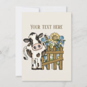 Carte De Correspondance Amateurs de vache mignonne ajouter un message (Devant)
