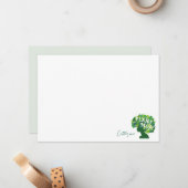 Carte De Correspondance Amateurs Plantes élégants Simple Personnalisé (Devant/Arrière en situation)