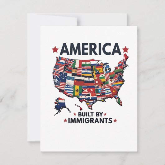 Carte De Correspondance Américain construit par Immigrants Patriotique Amé (Devant)