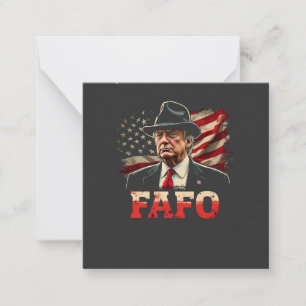 Carte De Correspondance Américain Donald Trump FAFO USA Drapeau patriotiqu