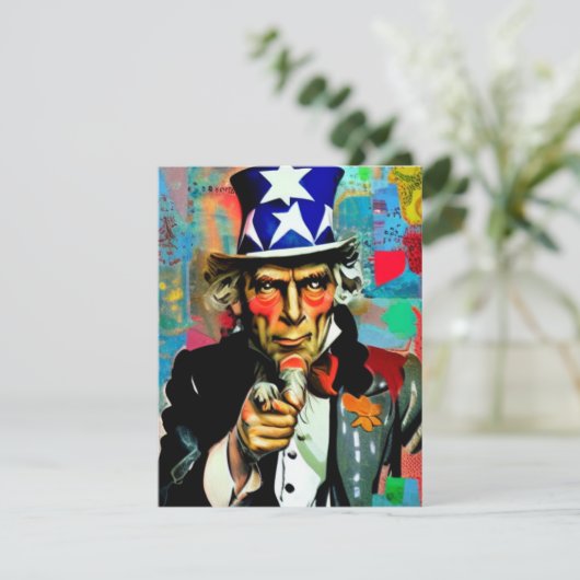 Carte De Correspondance American Uncle Sam (Debout devant)