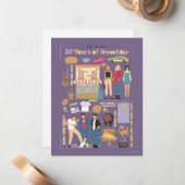 Carte De Correspondance AMIS™ | 30 ans d'amitié (Devant/Arrière en situation)