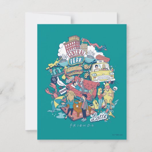 Carte De Correspondance AMIS™ | Collage de dessin (Devant)