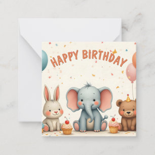 Carte De Correspondance Amis d'anniversaire fantaisistes se rassemblent ic
