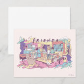 Carte De Correspondance AMIS™ | Dessin de l'appartement (Devant / Derrière)