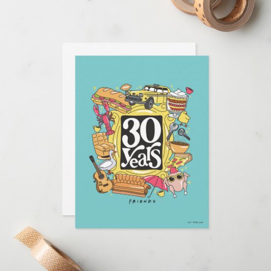 Carte De Correspondance AMIS™ | Graphique de 30 ans (Devant/Arrière en situation)