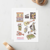 Carte De Correspondance AMIS™ | Graphique d'icônes de dessin (Devant/Arrière en situation)