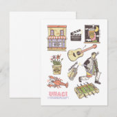 Carte De Correspondance AMIS™ | Graphique d'icônes de dessin (Devant / Derrière)