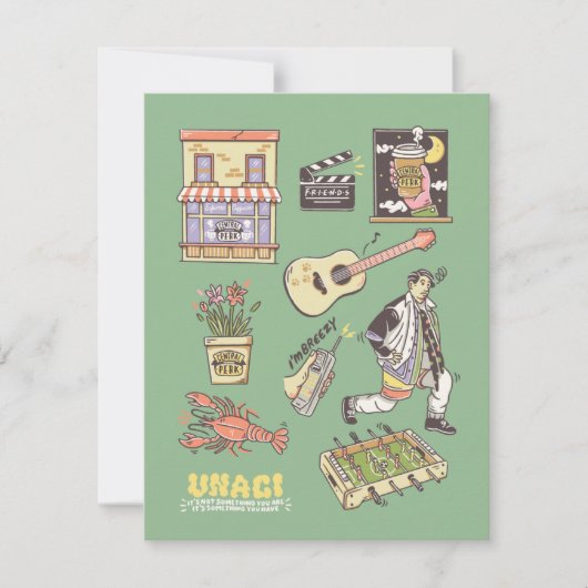 Carte De Correspondance AMIS™ | Graphique d'icônes de dessin (Devant)