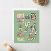 Carte De Correspondance AMIS™ | Graphique d'icônes de dessin (Devant/Arrière en situation)
