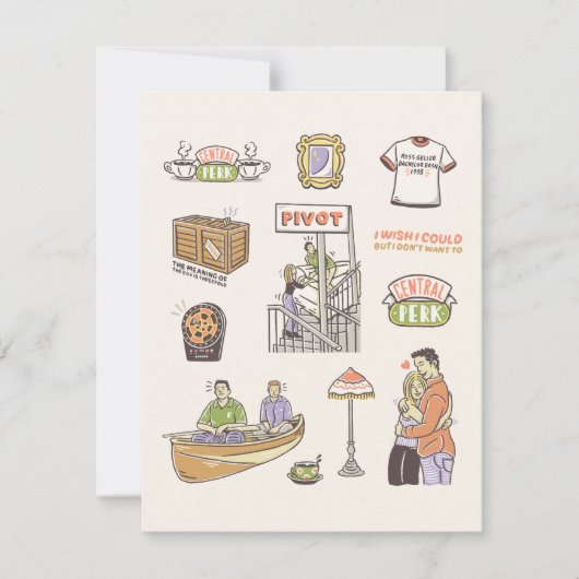 Carte De Correspondance AMIS™ | Icônes de dessin (Devant)