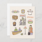 Carte De Correspondance AMIS™ | Icônes de dessin (Devant / Derrière)