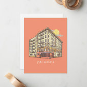 Carte De Correspondance AMIS™ | Monica's Apartment Building (Devant/Arrière en situation)