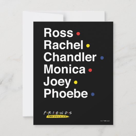 Carte De Correspondance AMIS™ | Noms de caractères (Devant)