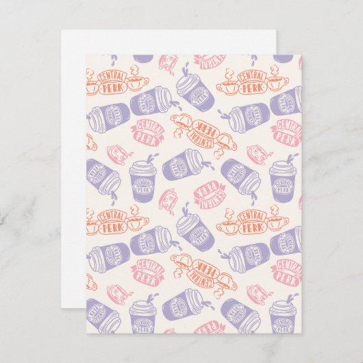 Carte De Correspondance AMIS™ | Pastel Central Perk Motif (Devant / Derrière)